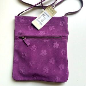 Gudrun SJoden suade purple cross body bag